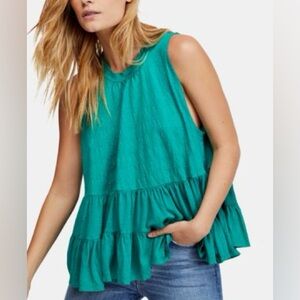 FREE PEOPLE RIGHT ON TIME TIE BACK SLEEVELESS TUNIC